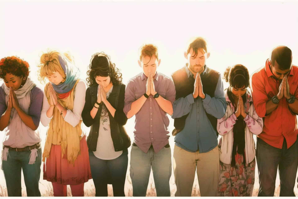 people praying