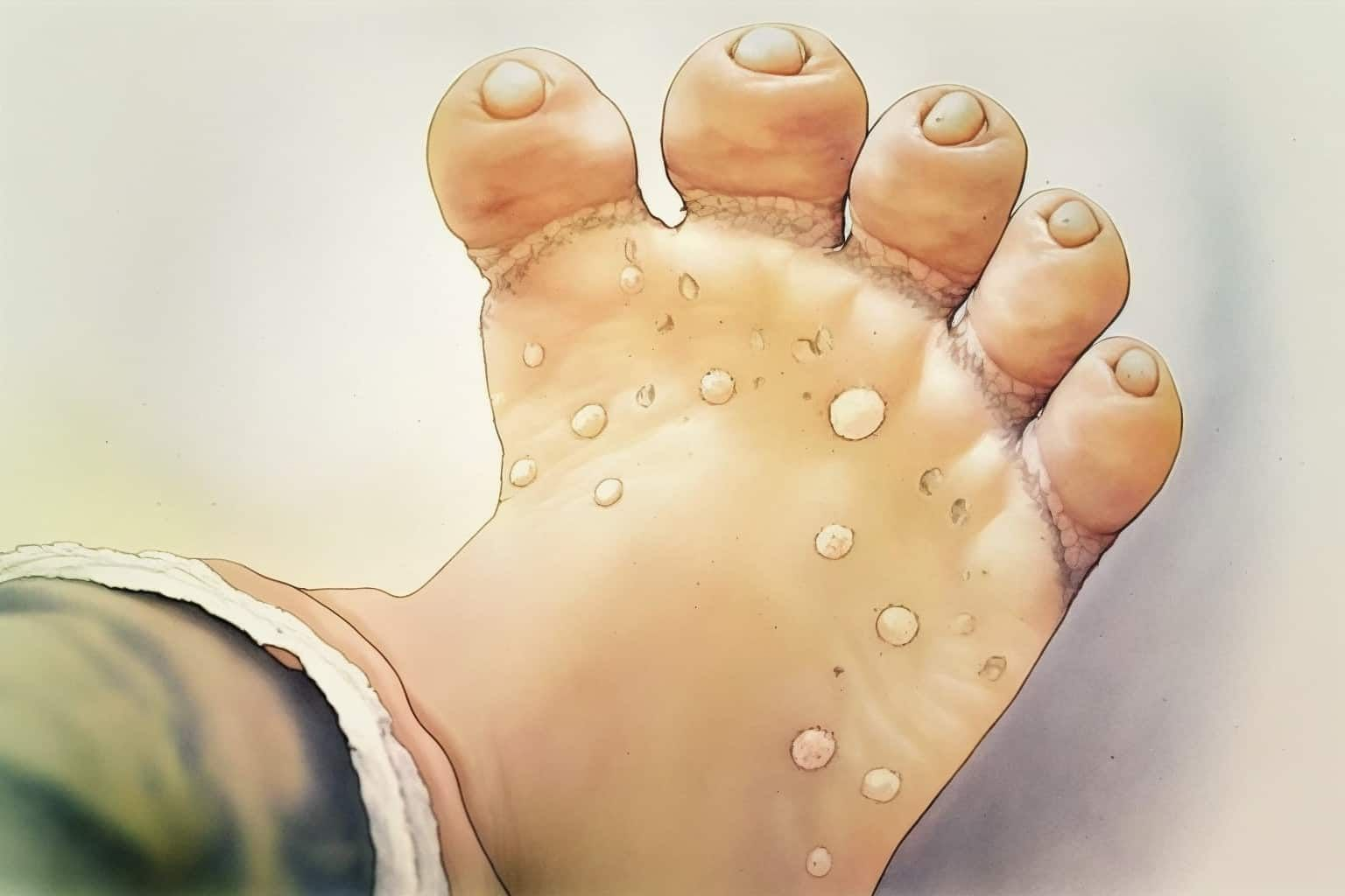 A foot full of warts