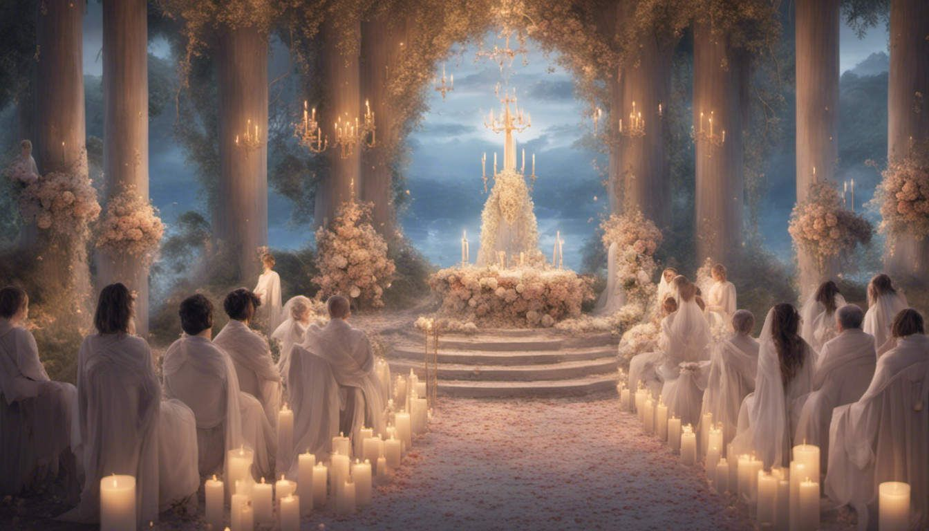 Elegant Wedding Altar with Prayer Candles